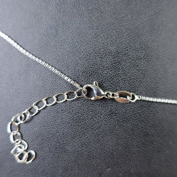 Synthetic Australian Opal & Blue‎ Crystal Pendant Necklace (NWOT) - Picture 6 of 7